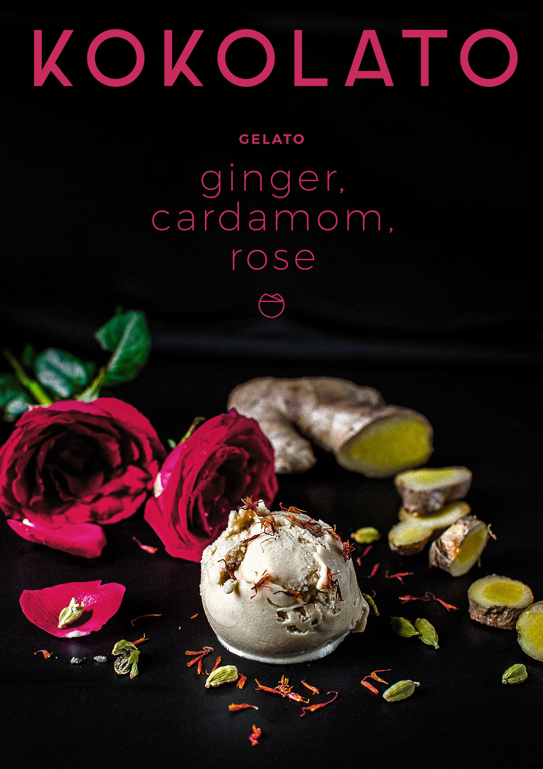 Ginger Cardamom Rose Poster